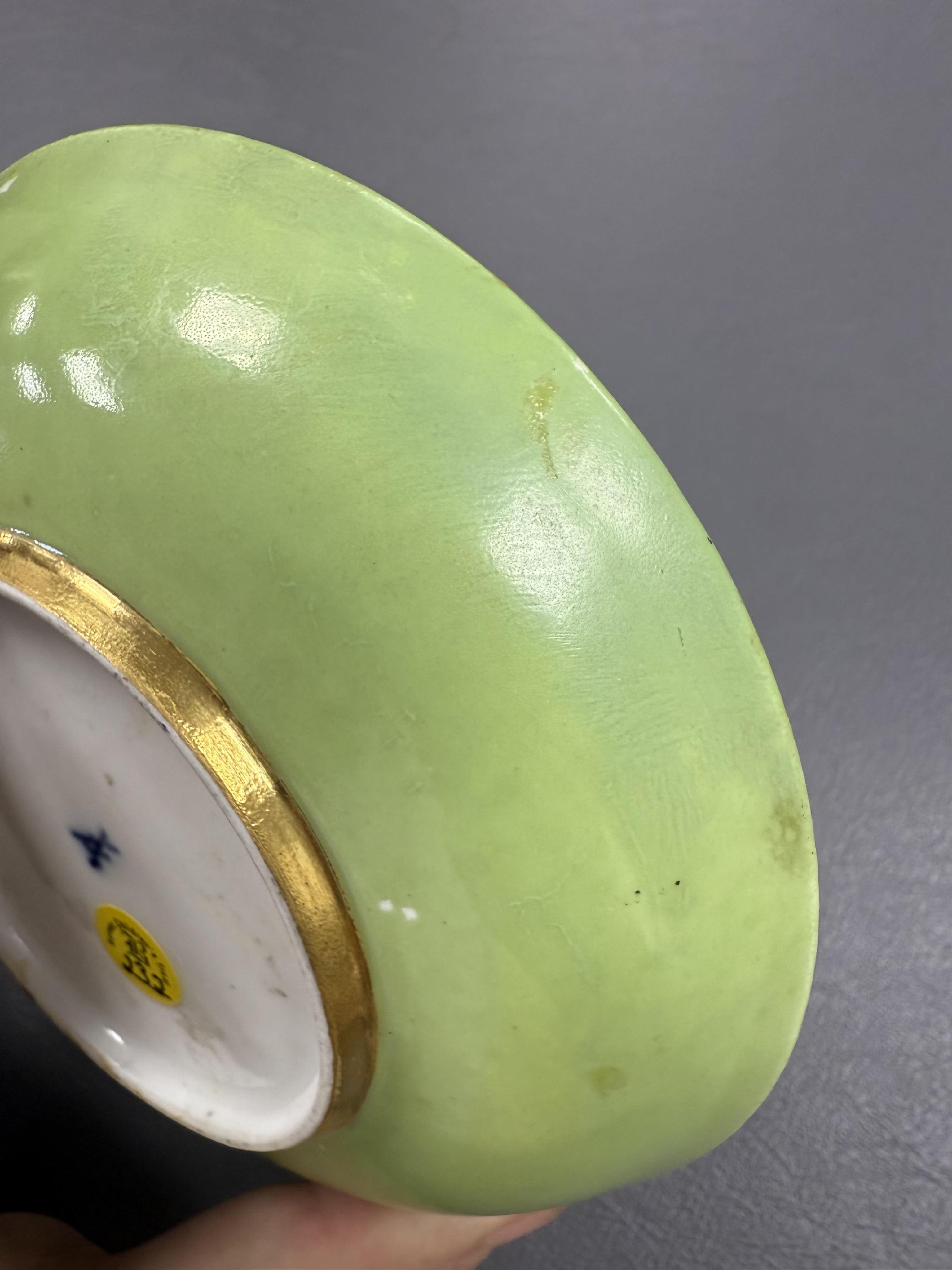 A Meissen cup and saucer, similar tea bowl and two saucers, c.1735-45